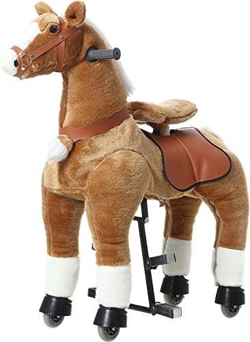 Brown Ride-On Horse Toy for Kids