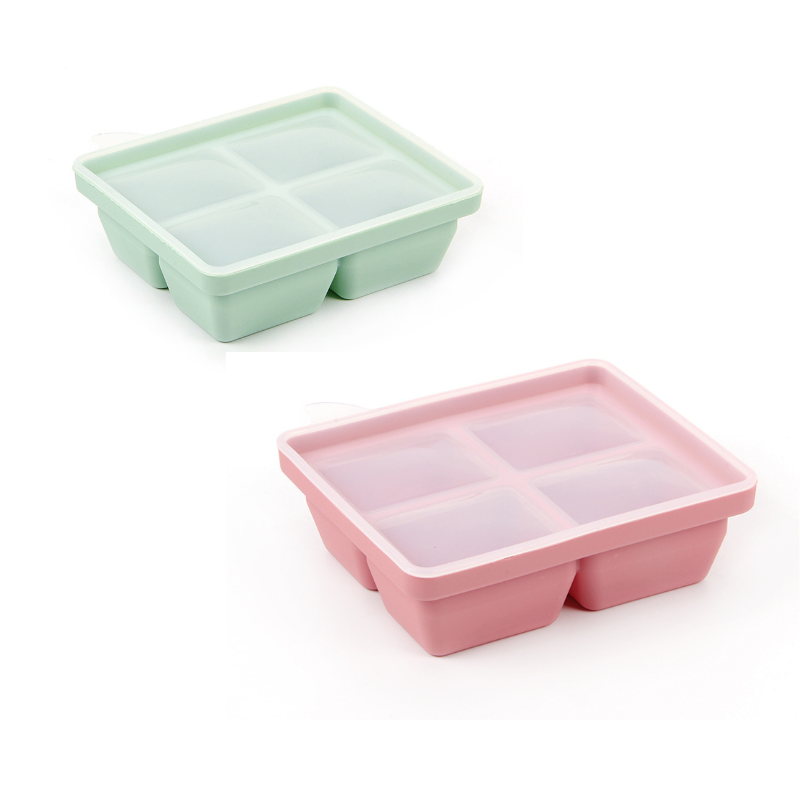 Baby Food-Prep & Serving Silicone Container - 4 Holes — Green shop Online