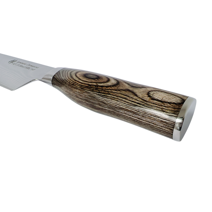 Santoku Knife 7 in Damascus Steel – Pakka Wood Handle