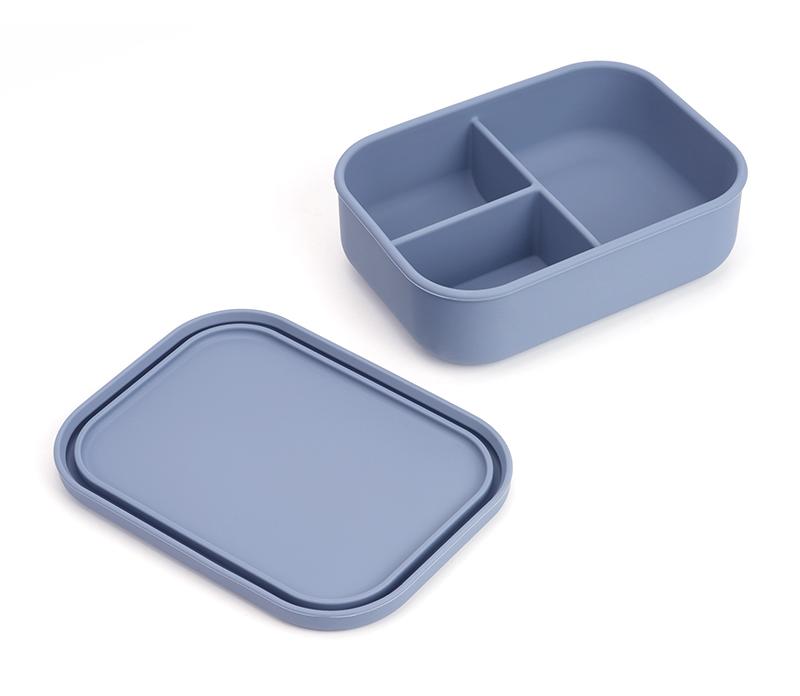 Kuvings 3-Compartment Blue Bento Silicone Lunch Box