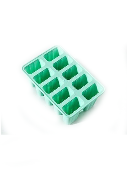 10-cavity silicone ice cream mold with a non-stick design for easy homemade treats.