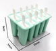 10-cavity silicone ice cream mold for easy homemade frozen treats with a non-stick surface.