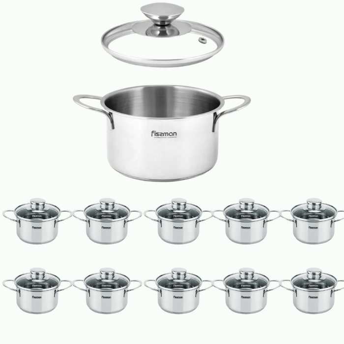 Mini Cooking pot BAMBINO 14 x 7.5cm 1.1 LTR - Pack of 10