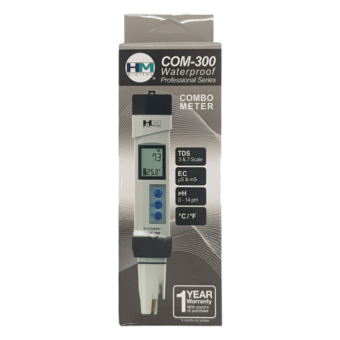 HM Digital Pro COM-300 pH TDS EC Temp Meter