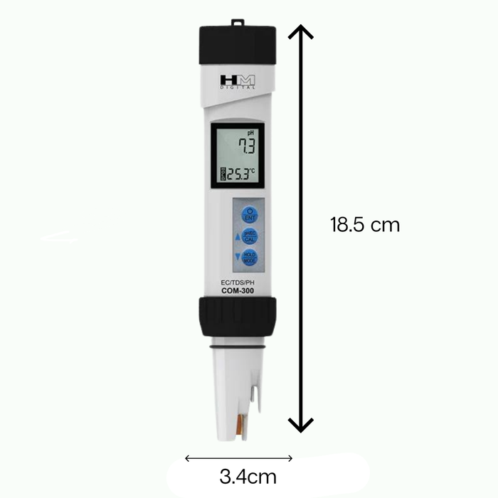 HM Digital Pro COM-300 pH TDS EC Temp Meter