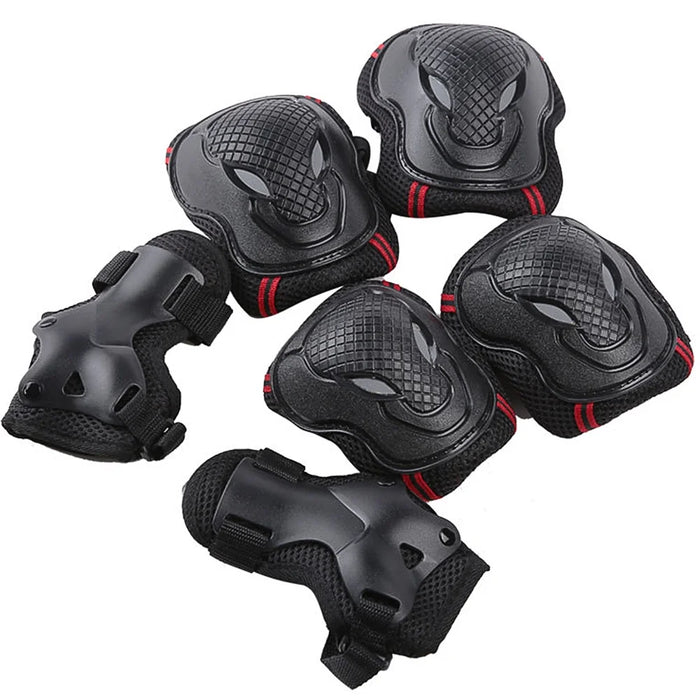 Kids Protective Gear Set – 6-Piece Knee, Elbow, and Wrist Pads for Safe Outdoor Sports