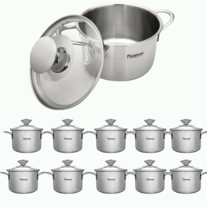 Mini Cooking pot 12 x 7.5cm 0.8 LTR - Pack of 10