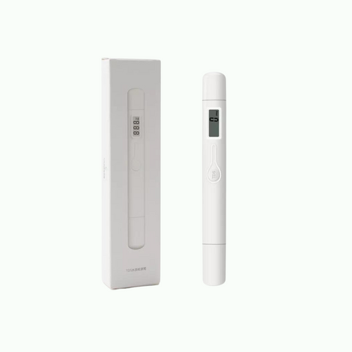 Xiaomi TDS Conductivity Meter Pen showing digital readout.