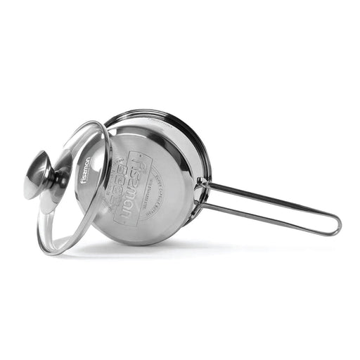 Saucepan 12 x 6.0 cm 06 LTR with glass lid stainless steel